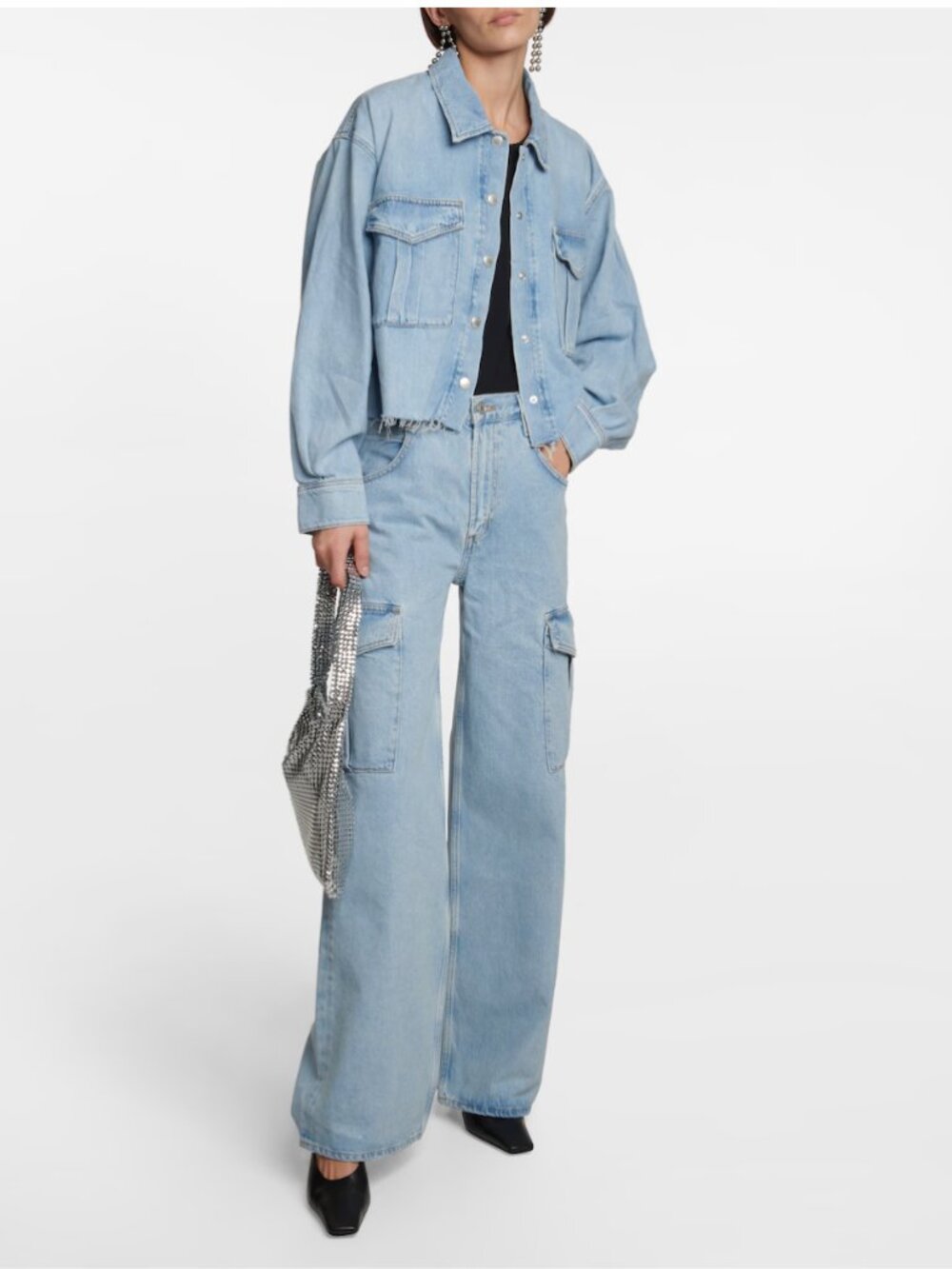 Agolde Minka Blue Cargo Jeans